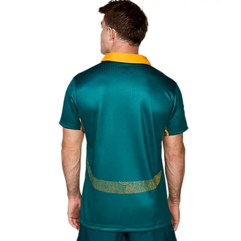 Wallabies 2025 Official Mens Warm Up Jersey Rugby Union by Asics