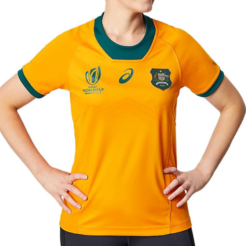 Wallabies Official RWC23 World Cup 2023 Women's Replica Home Jersey Rugby Union by Asics - new