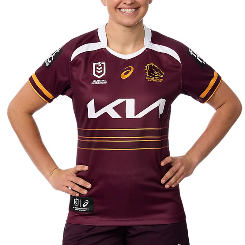 Brisbane Broncos 2025 Womens Home Jersey NRL Rugby League by Asics - new