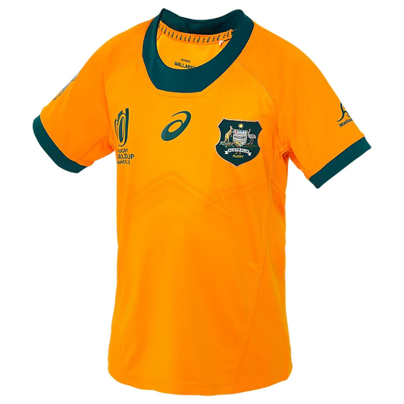 Wallabies Official RWC23 World Cup 2023 Kids Youth Replica Home Jersey Rugby Union by Asics - new