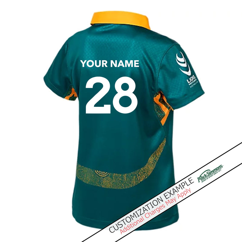 Wallabies 2025 Official Kids Youth Warm Up Jersey Rugby Union by Asics