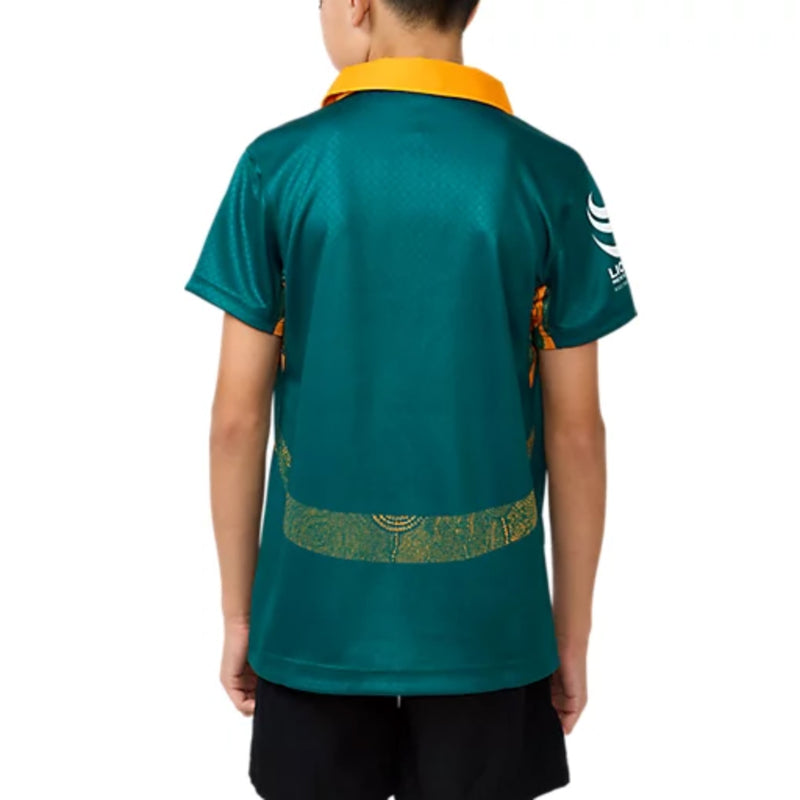 Wallabies 2025 Official Kids Youth Warm Up Jersey Rugby Union by Asics