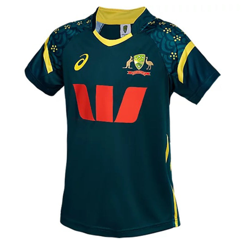 Cricket Australia 2025/26 Kids T20 Replica Shirt by Asics