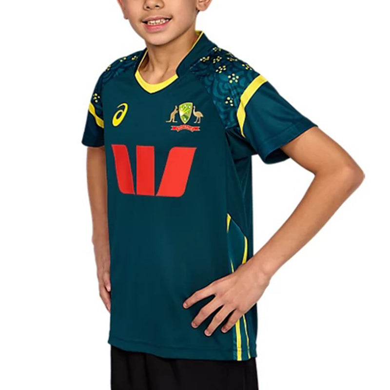 Cricket Australia 2025/26 Kids T20 Replica Shirt by Asics