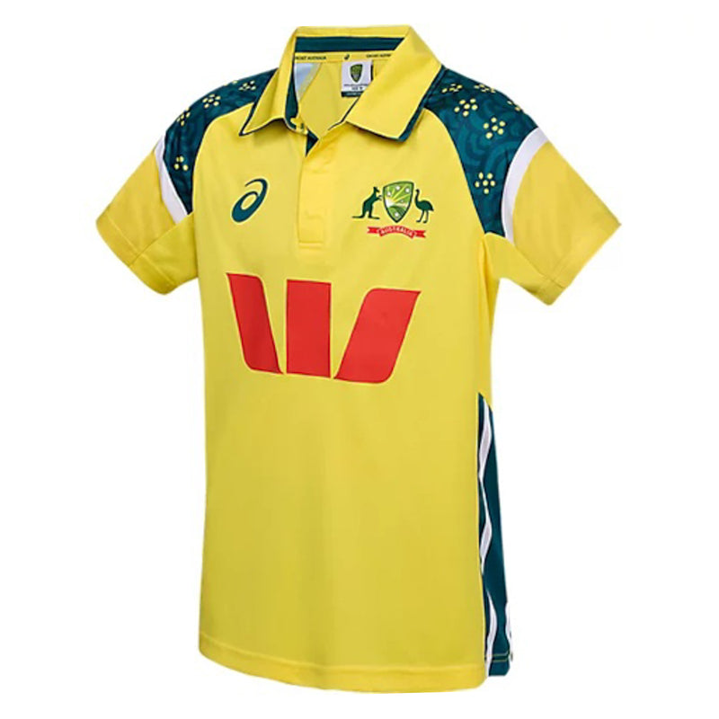 Cricket Australia 2025/26 Kids ODI Home Shirt by Asics