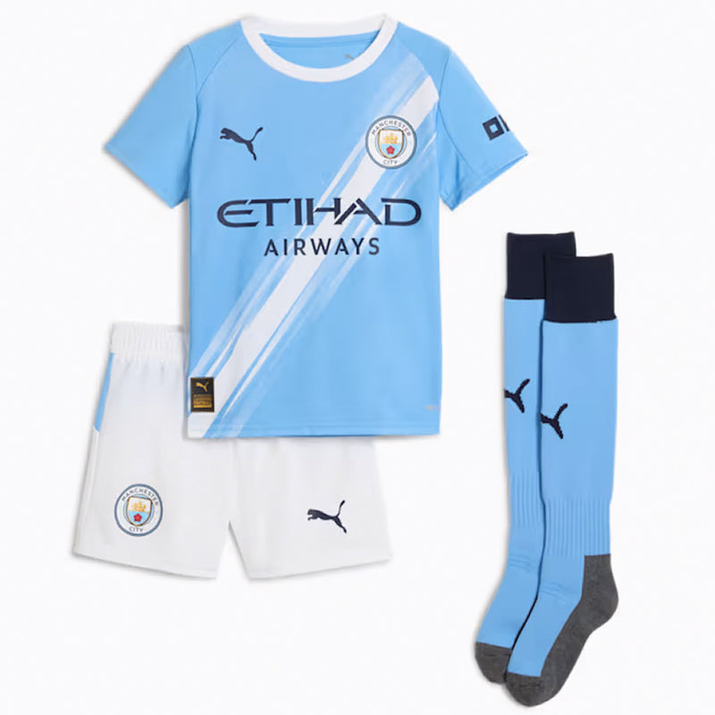 Manchester City FC 2025/26 Infant / Kids Replica Jersey Set Football (Soccer) by Puma