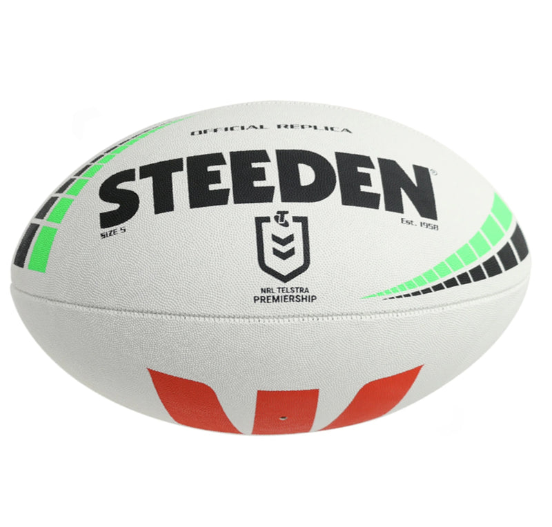 Steeden NRL Rugby League Premiership Boxed Match Ball Size 5 (Full Size) - new