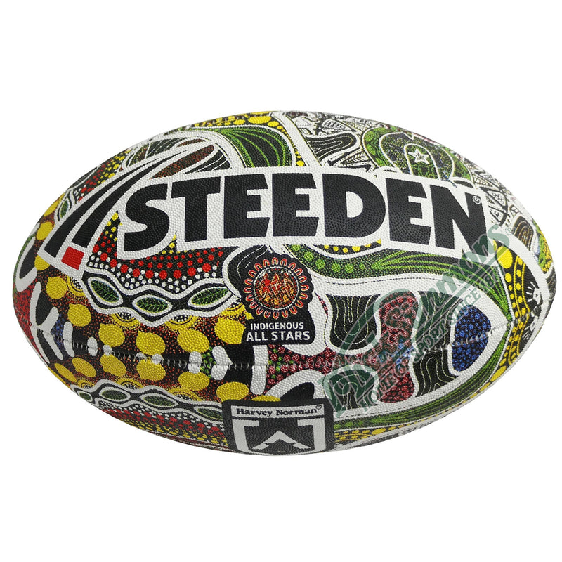 Steeden Indigenous All Stars 2024 Mini Ball NRL Rugby League (11 inch) 23 cm Length - new