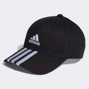adidas Adult 3-Stripes Cotton Twill Baseball Cap Black / White By Adidas - new