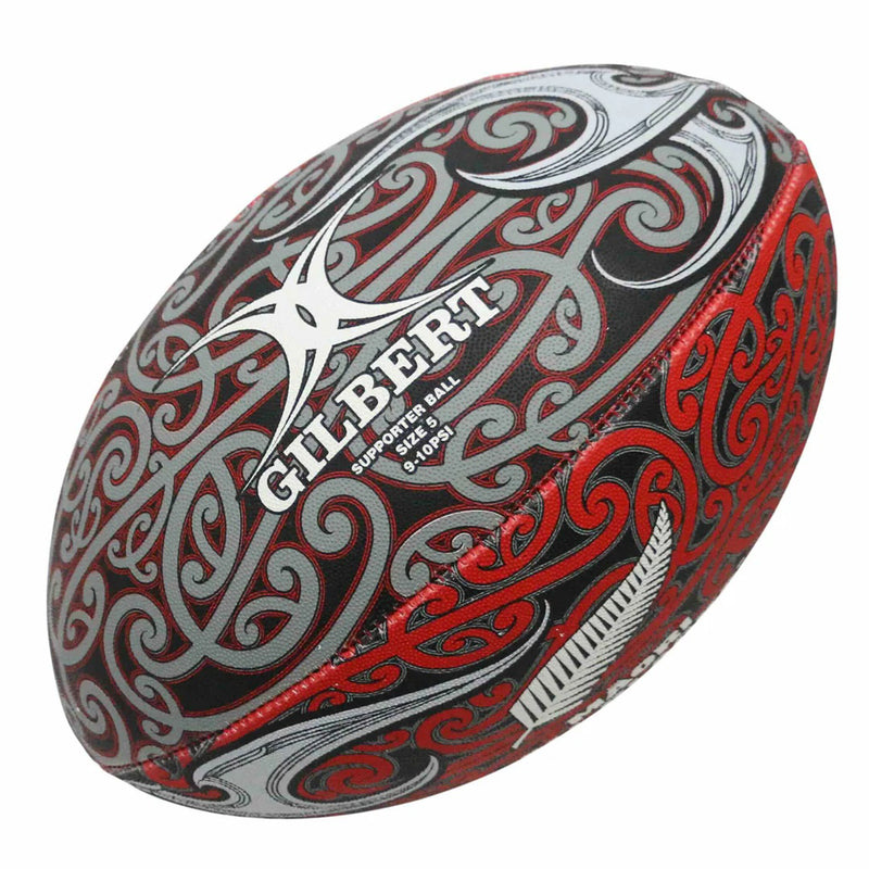 All Blacks Maori Supporter Rugby Union Ball Size 5 by Gilbert