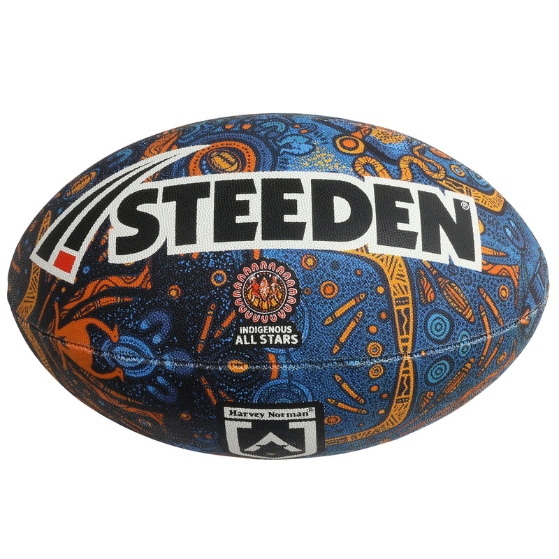Steeden Indigenous All Stars 2025 Mini Ball NRL Rugby League (11 inch) 23 cm Length - new