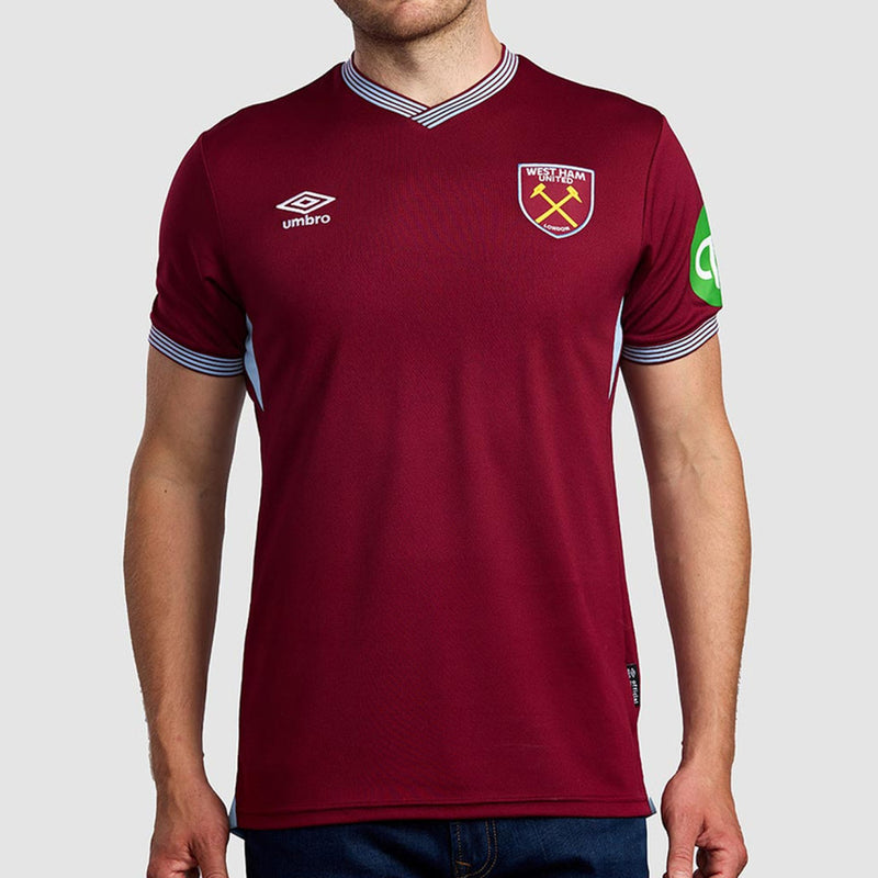 West Ham United FC 2025/26 Men's Home Jersey Football Soccer by Umbro
