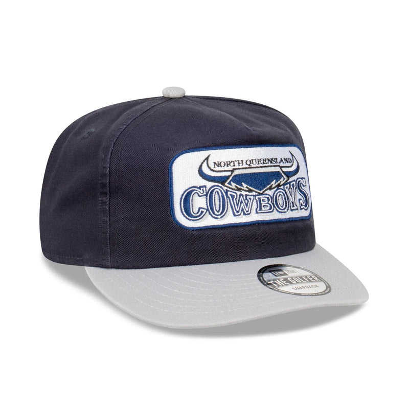 North Queensland Cowboys Official GOLFER Retro Flat Cap Snapback Heritage Classic NRL Rugby League By New Era - new