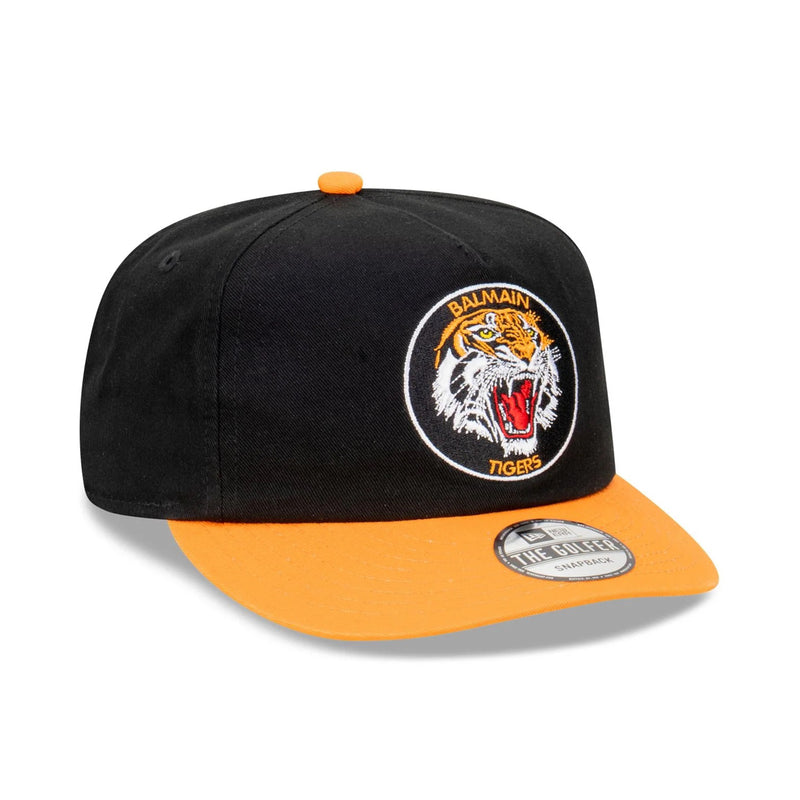 Tigers Balmain Official GOLFER Retro Flat Cap Snapback Heritage Classic NRL Rugby League By New Era - new