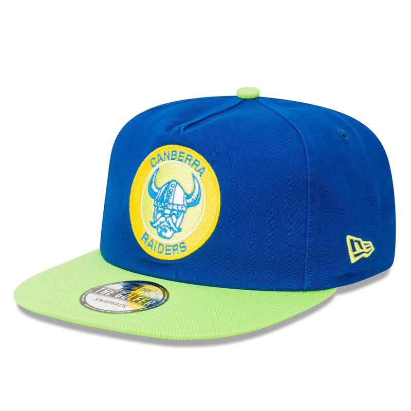 Canberra Raiders Official GOLFER Retro Flat Cap Snapback Heritage Classic NRL Rugby League By New Era - new