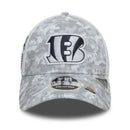 Cincinnati Bengals 9FORTY Salute To Service NFL Stretch Snap Adjustable White Cap by New Era - new