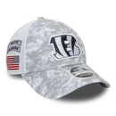 Cincinnati Bengals 9FORTY Salute To Service NFL Stretch Snap Adjustable White Cap by New Era - new