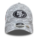 San Francisco 49ers 9FORTY Salute To Service NFL Stretch Snap Adjustable White Cap by New Era - new