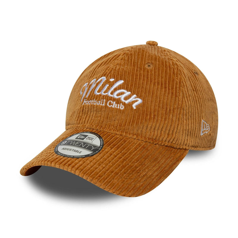 AC Milan Adult Chunky Cord Light Brown 9TWENTY Cap Cloth Strap Adjustable Football (Soccer) By New Era
