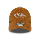 AC Milan Adult Chunky Cord Light Brown 9TWENTY Cap Cloth Strap Adjustable Football (Soccer) By New Era - new