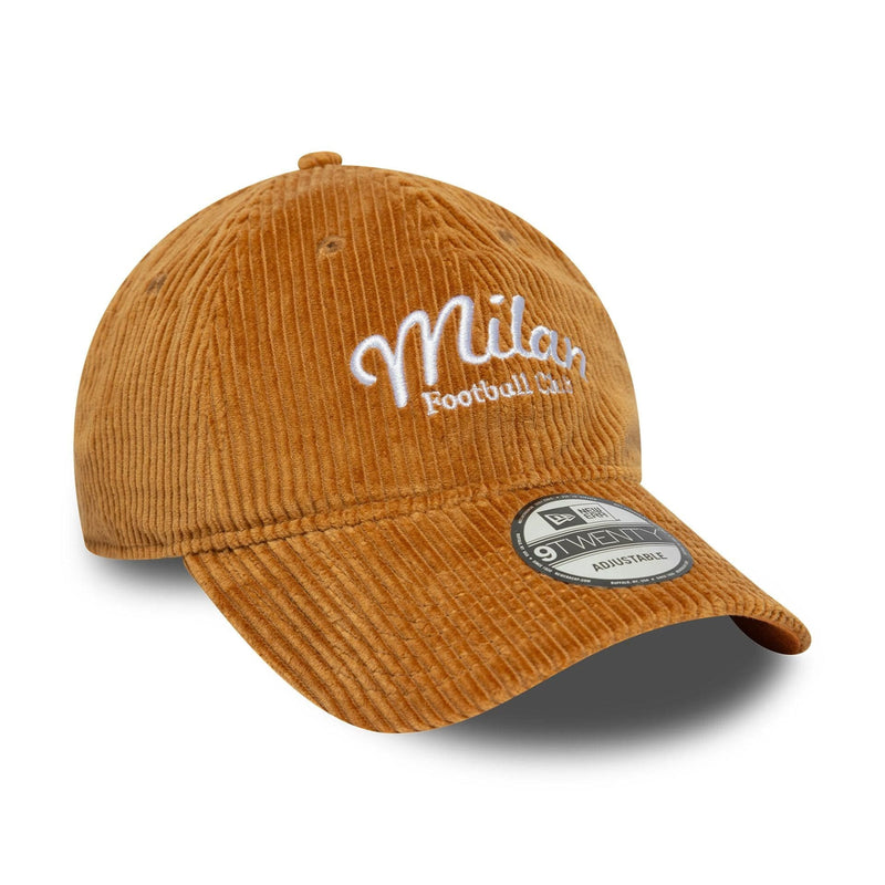 AC Milan Adult Chunky Cord Light Brown 9TWENTY Cap Cloth Strap Adjustable Football (Soccer) By New Era