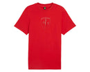 Ferrari Race Men's Tonal Big Shield T-Shirt Rosso Corsa by Puma - new
