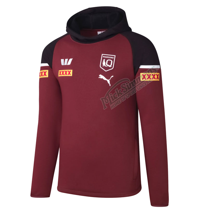 Queensland Maroons 2024 Mens Team Hoodie State of Origin NRL Rugby League by Puma - new