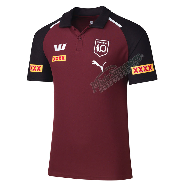 Queensland Maroons 2024 Men's Polo State of Origin NRL Rugby League by Puma - new