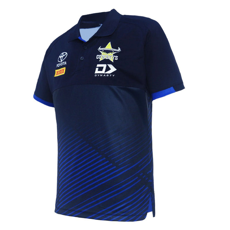 North Queensland Cowboys 2024 Men's Media Polo Shirt NRL Rugby League By Dynasty Sport - new