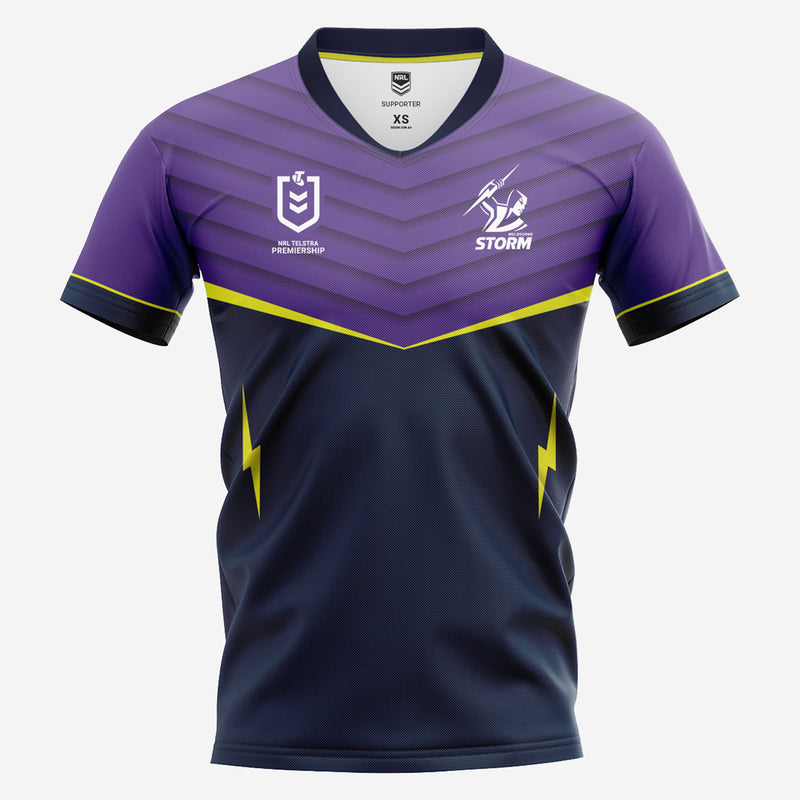 Melbourne Storm Men's Home Supporter Jersey NRL Rugby League by Burley Sekem - new