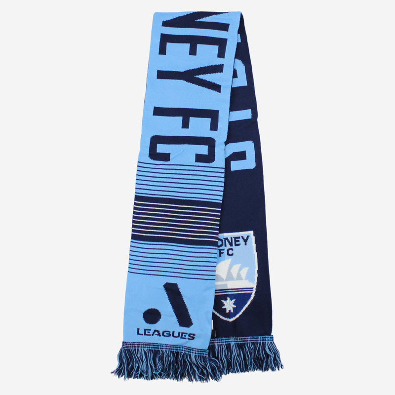 Sydney FC Adult's Linebreak Jacquard Scarf A-League Soccer Football - new