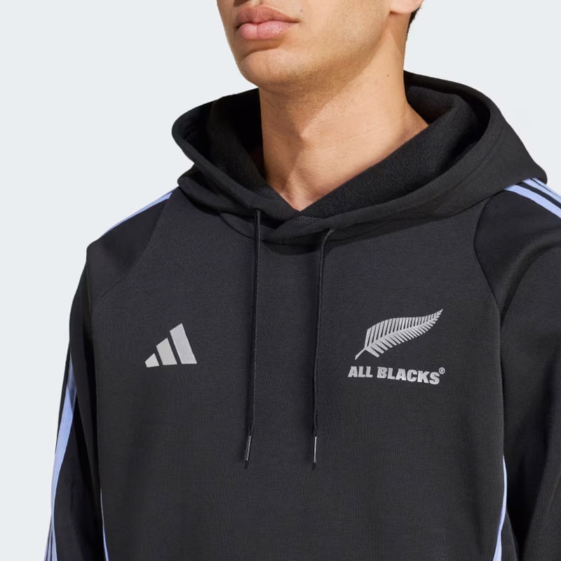 All Blacks 2025 Adult 3-Stripes Hoodie Rugby Union by adidas - new
