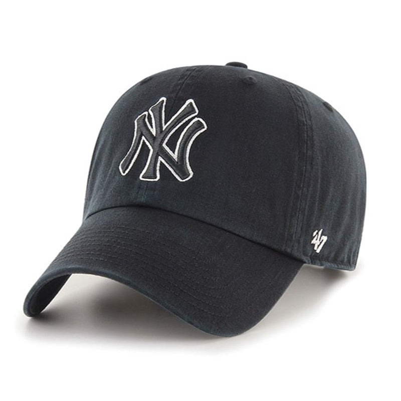 New York Yankees Cleanup Cap by 47 Brand - Black / White - new
