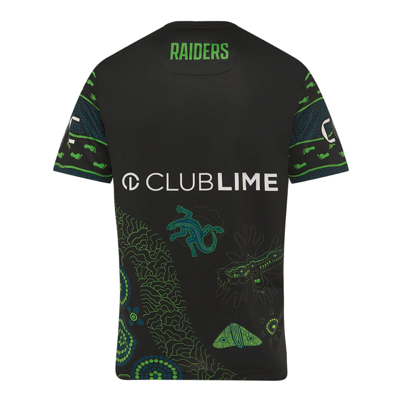 Canberra Raiders 2025 Men's Indigenous Run Out T-Shirt NRL Rugby League by ISC - new