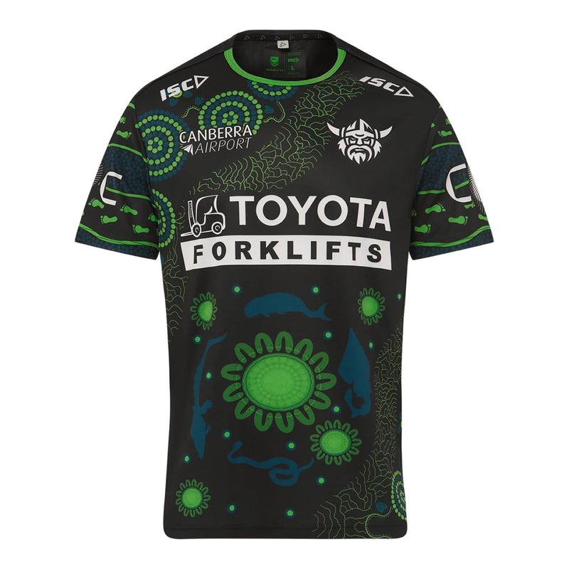 Canberra Raiders 2025 Men's Indigenous Run Out T-Shirt NRL Rugby League by ISC - new