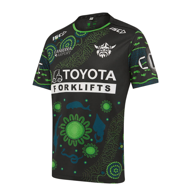 Canberra Raiders 2025 Men's Indigenous Run Out T-Shirt NRL Rugby League by ISC - new