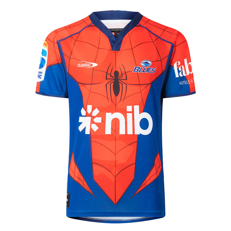 Official Auckland Blues 2025 Marvel Spiderman Disney Jersey Rugby Union by Classic - new