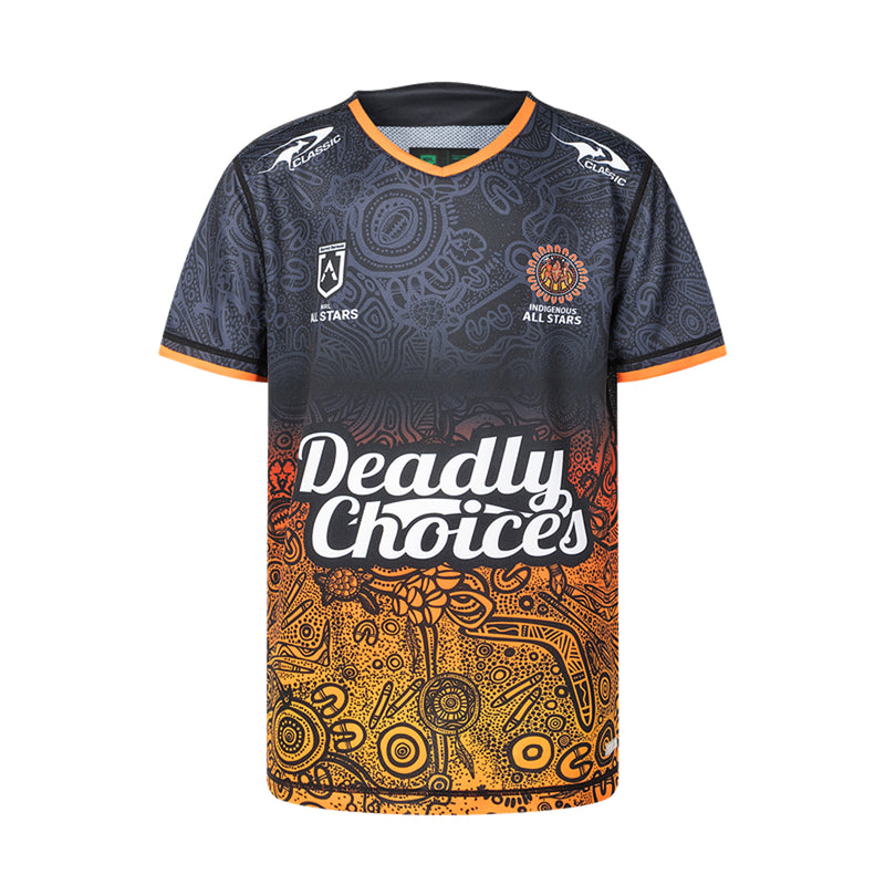 NRL Indigenous All Stars 2025 Kids Pro Training T-Shirt NRL Rugby League by Classic - new