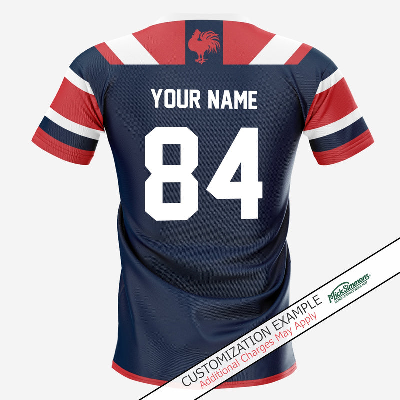 Sydney Roosters Kids Home Supporter Jersey NRL Rugby League by Burley Sekem - new