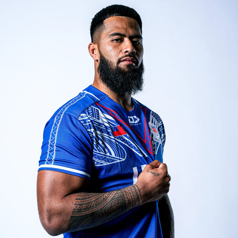 Toa Samoa RL 2025-26 Mens Replica Home Jersey Rugby League by Dynasty
