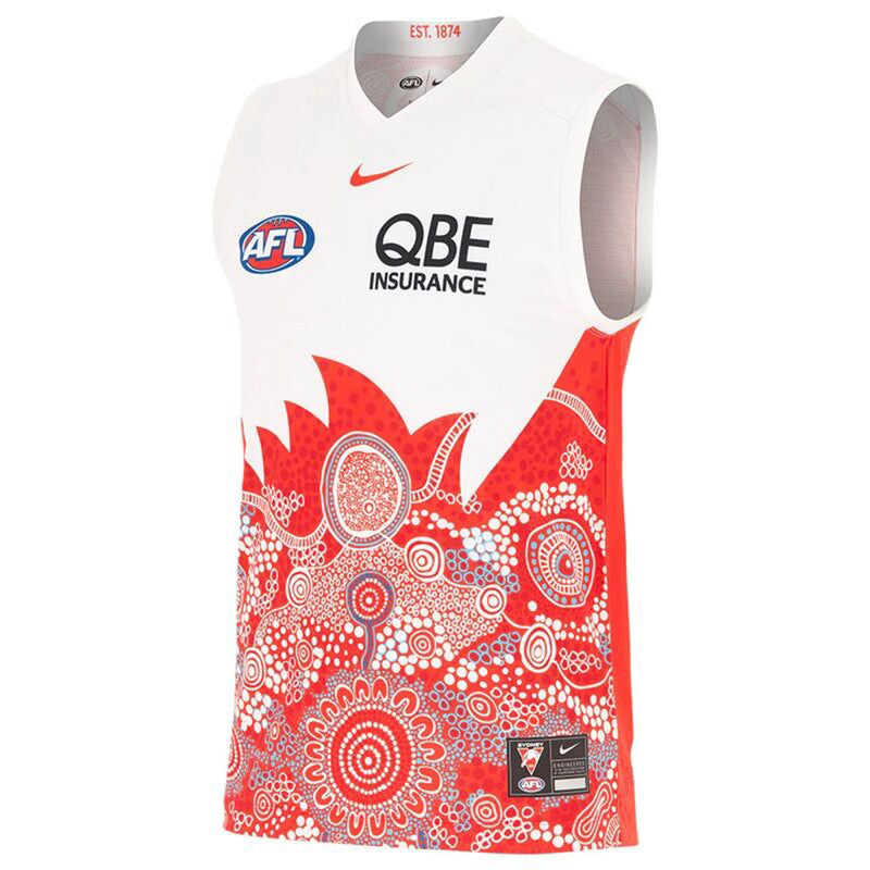 Sydney Swans 2025 Men's AFL Indigenous Jersey Guernsey By Nike