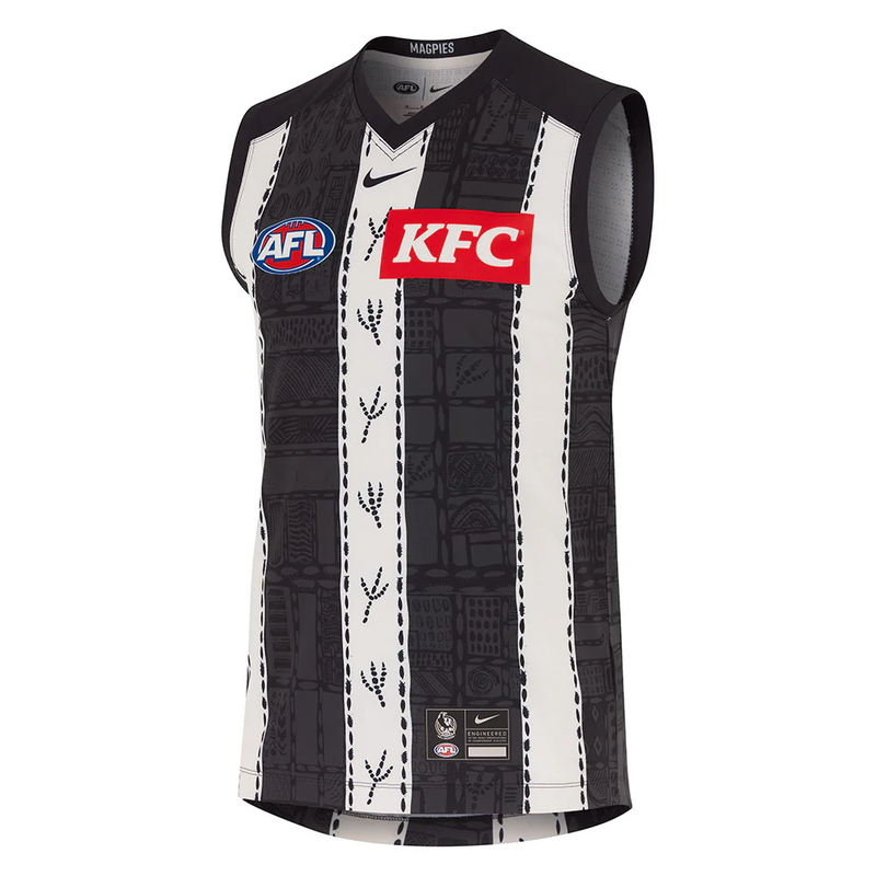 Collingwood Magpies 2025 Men's AFL Indigenous Jersey Guernsey By Nike
