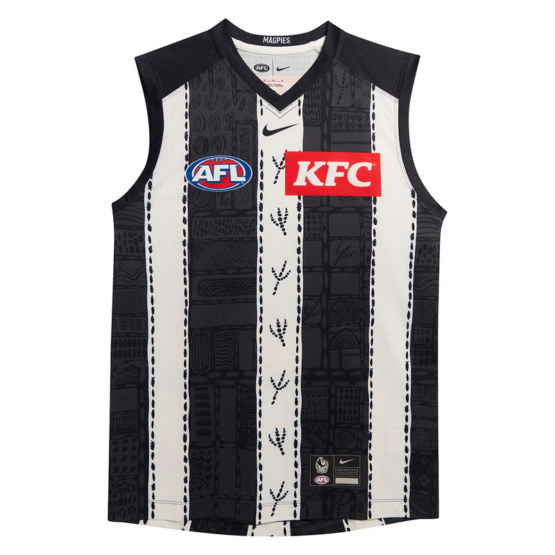 Collingwood Magpies 2025 Men's AFL Indigenous Jersey Guernsey By Nike