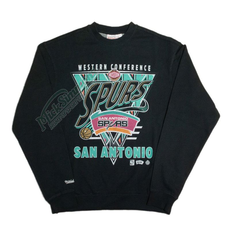 San Antonio Spurs Retro Classic Crew Long Sleeve Sweatshirt by Mitchell & Ness - new