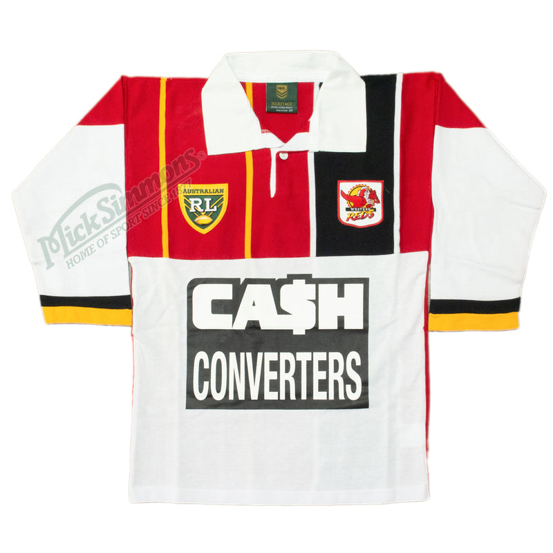 WESTERN REDS SEVENS NRL Vintage Retro Heritage Rugby League Jersey Guernsey - new