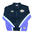 Los Angeles Lakers Nylon Track Jacket Red NBA by Mitchell & Ness - new