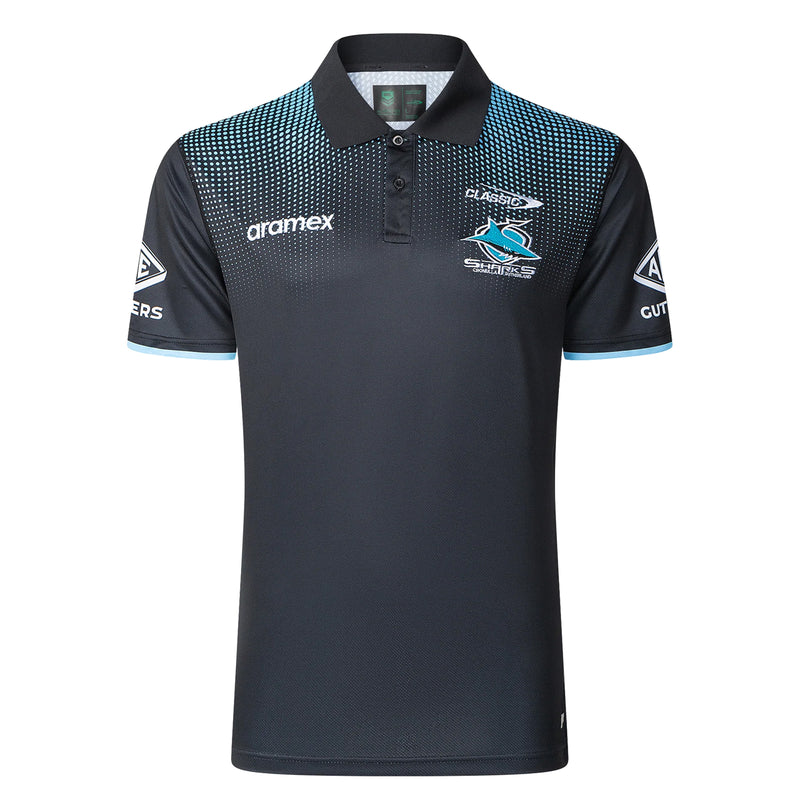 Cronulla Sharks 2025 Men's Media Polo NRL Rugby League by Classic - new