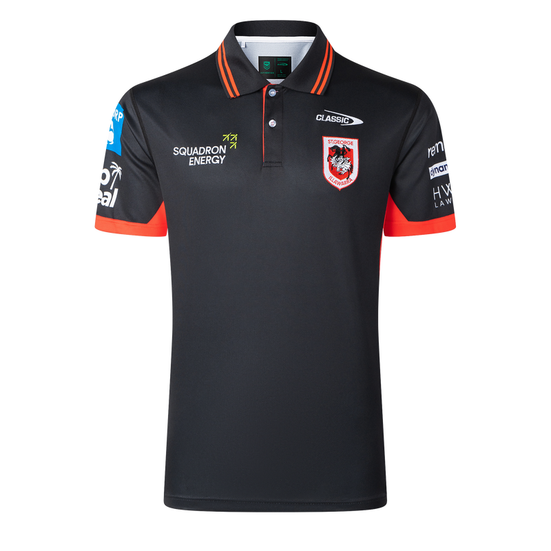 St George Illawarra Dragons 2026 Men's Team Polo Shirt NRL Rugby League by Classic