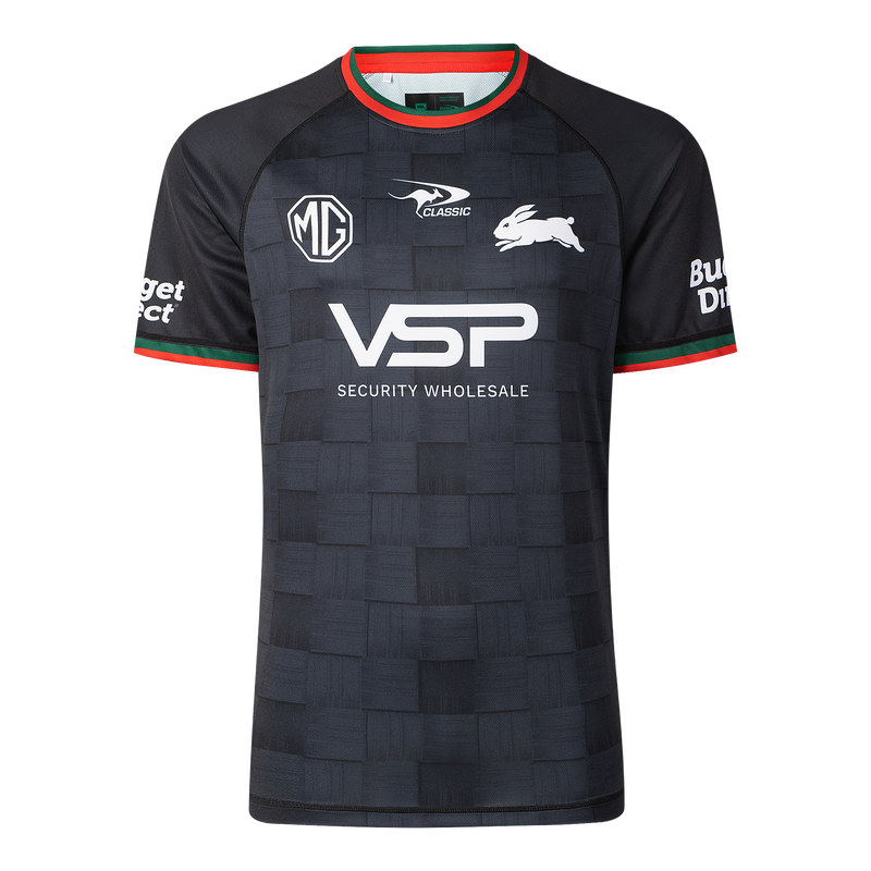 South Sydney Rabbitohs 2026 Men's Pro Training T-Shirt NRL Rugby League Black by Classic