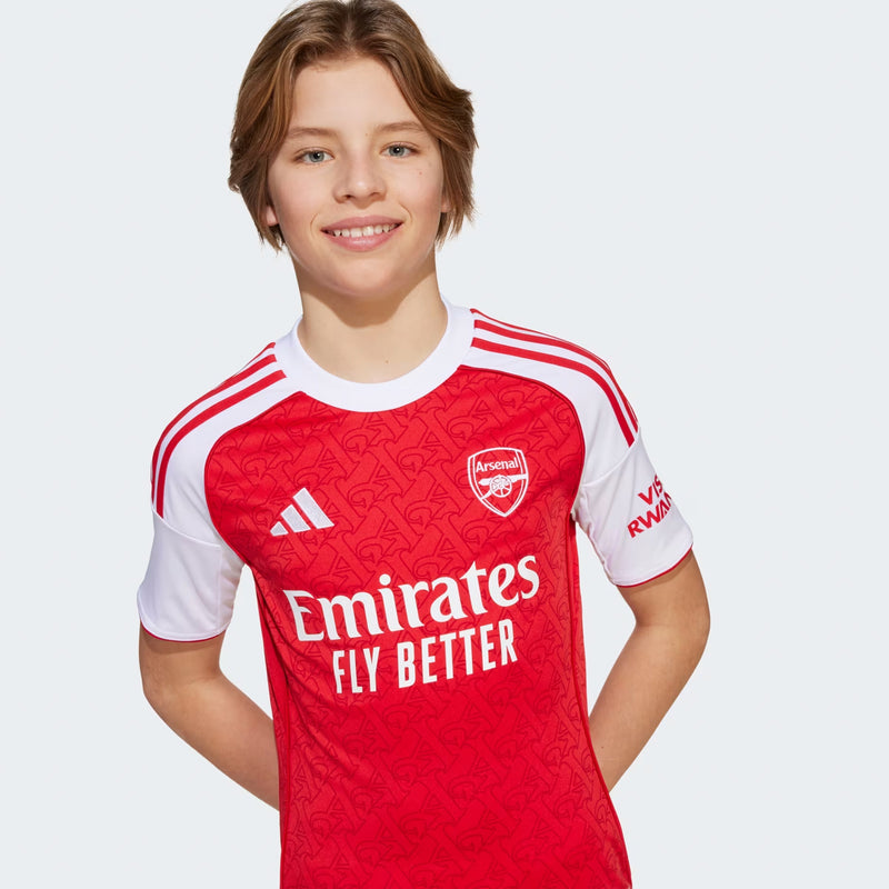 Arsenal FC 2025/26 Kid's Replica Home Jersey Football Soccer by Adidas